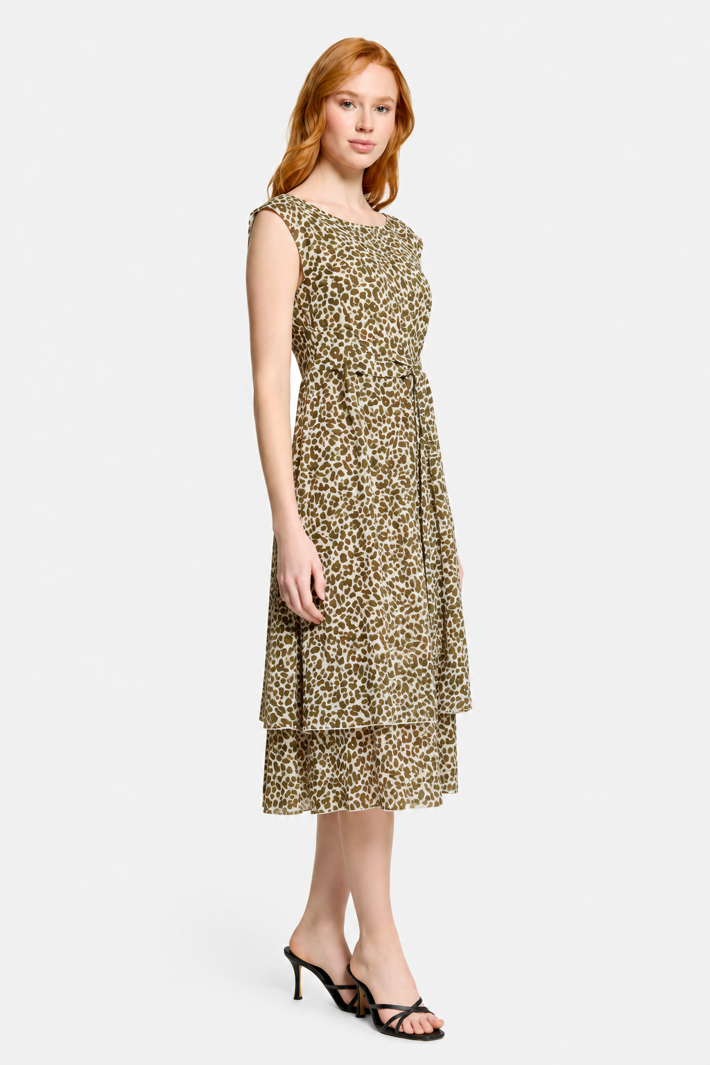 Φόρεμα midi σε animal print