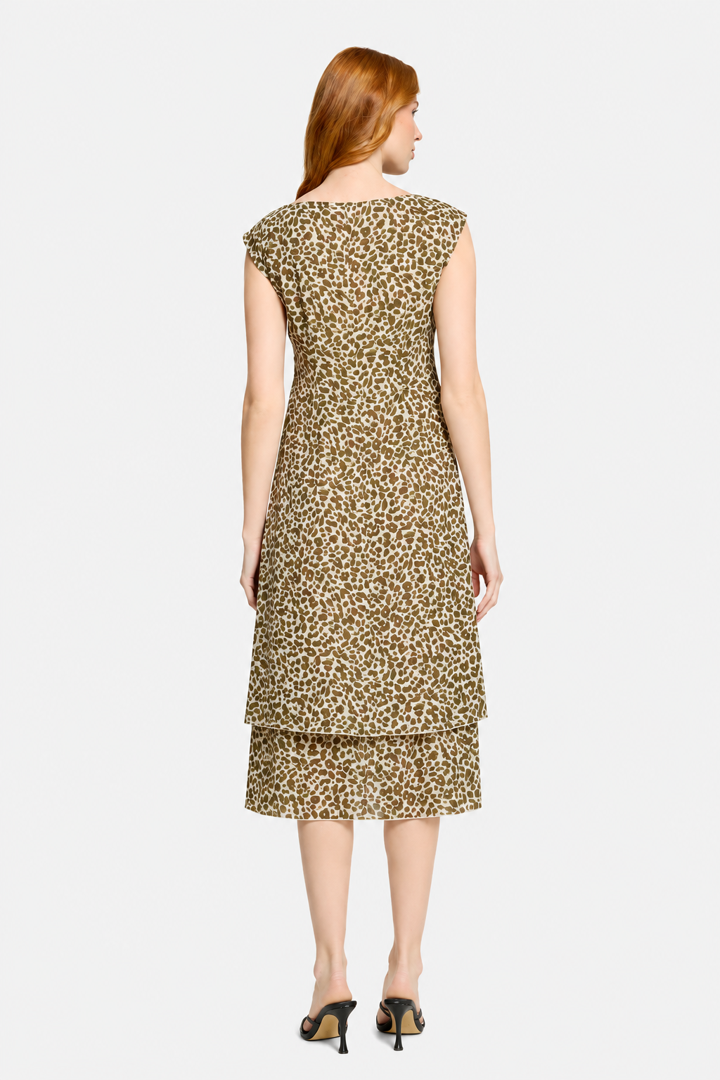Φόρεμα midi σε animal print