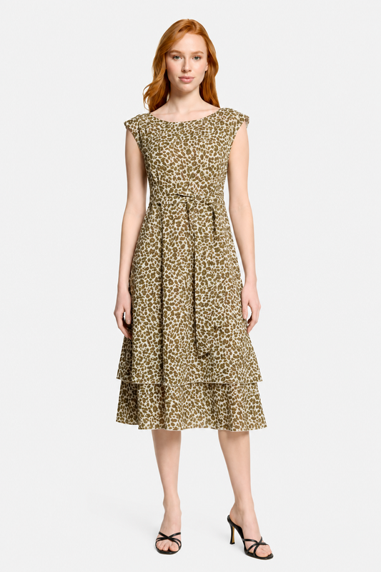 Φόρεμα midi σε animal print